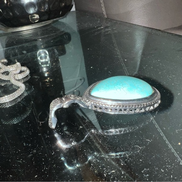 Pendant & Necklace Set - Turquoise Pendant w/ Woven Chain Necklace NWOT - Picture 10 of 17